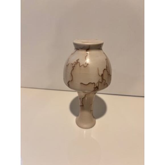 Mesa Verde Pottery Vase Horsehair Raku Native American Art Cream Brown - Picture 5 of 12